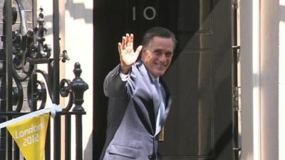 Mitt Romney at Downing Street