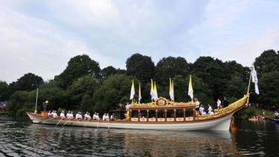 Torch aboard Gloriana