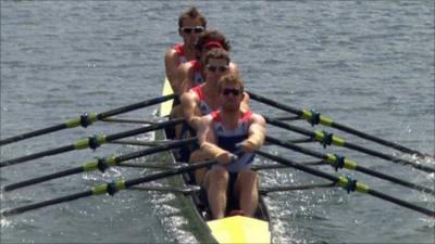 Great Britain's men's quadruple sculls quartet