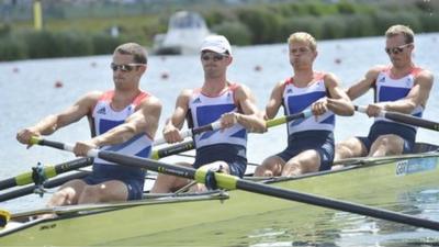 Team GB crew Chris Bartley, Richard Chambers, Rob Williams and Peter Chambers