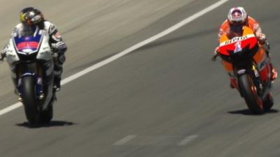 Casey Stoner passes Jorge Lorenzo