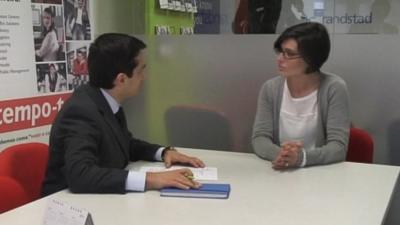 Man and woman at desk