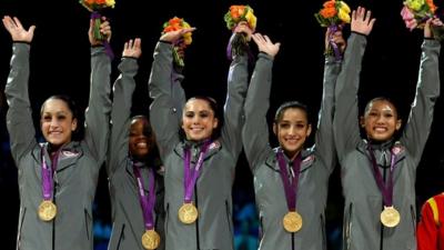 USA win gymnastics team gold at London 2012