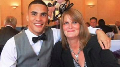 Lowestoft boxer Anthony Ogogo with his mother Theresa