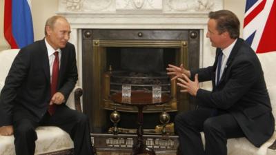 Vladimir Putin and David Cameron