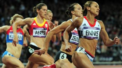 Jessica Ennis leads heptathlon after four events