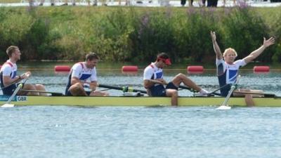 GB win gold in the men's four at London 2012