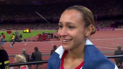 Great Britain's heptathlon gold medallist Jessica Ennis