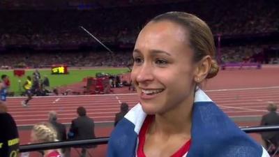 Great Britain's heptathlon gold medallist Jessica Ennis