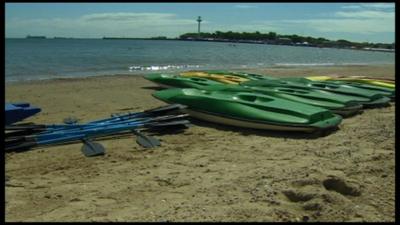 empty boats on the beach