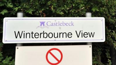 The sign outside Winterbourne View care home