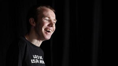 Lee Ridley on stage