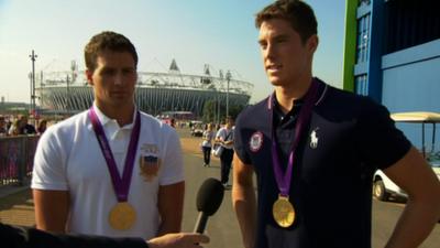 US Gold medallist swimmers Ryan Lochte and Conor Dwyer