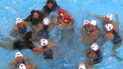 USA celebrate Olympic water polo gold