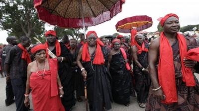 Mourners in Ghana