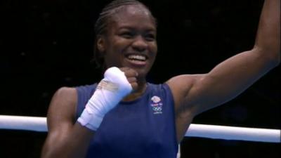 Nicola Admans takes the applause at the end of her bout