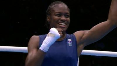 Nicola Admans takes the applause at the end of her bout