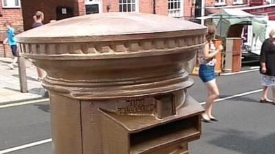 Lymington's gold postbox