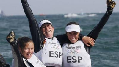 Spain's sailing Elliott match racing crew