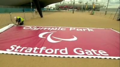 Paralympic sign at Olympic Park