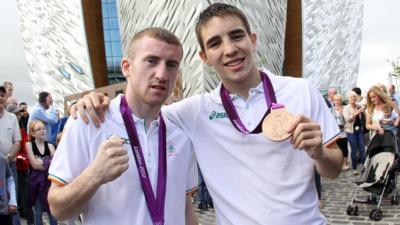 Olympic boxing bronze medallists Paddy Barnes and Michael Conlan