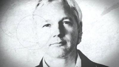 Graphic of Julian Assange