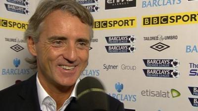 Manchester City manager Roberto Mancini