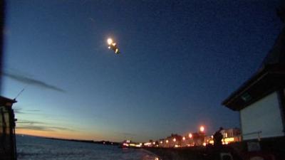 Search helicopter over Burnham-on-Sea