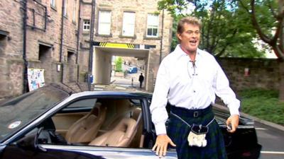 David Hasselhoff in Edinburgh