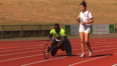 Ghana's Paralympian trains with Alexandra Main