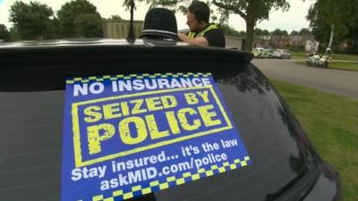 West Midlands Police car insurance sticker