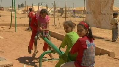 Children in the Za'atari camp