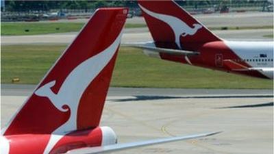 Qantas tailfins