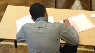 Pupil sitting an exam