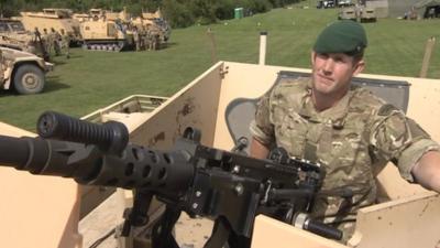 40 Commando training on the Somerset Levels