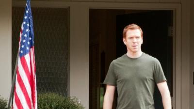 Damian Lewis and US flag