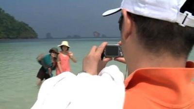 Chinese tourists in Thailand