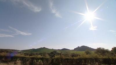 The peaks of the reclining lady can be seen from the A1, but the best view is from above