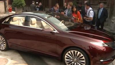 Ford Lincoln car on show in China