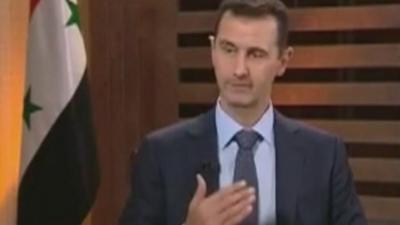 President Bashar al-Assad on al-Dunya TV