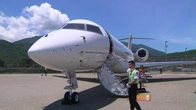 A private jet in China