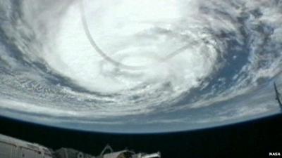 Hurricane Isaac seen from the International Space Station