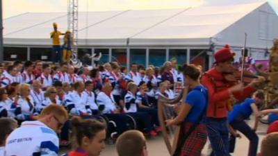 Paralympians watching performance