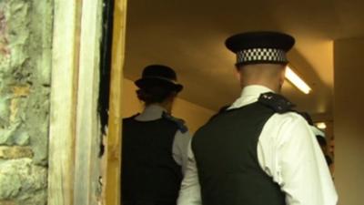 Police on a raid