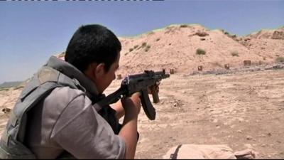 Afghan trainee policeman