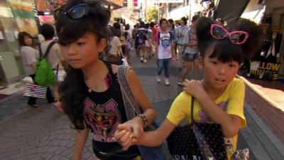 Girls wearing Japanese fashion