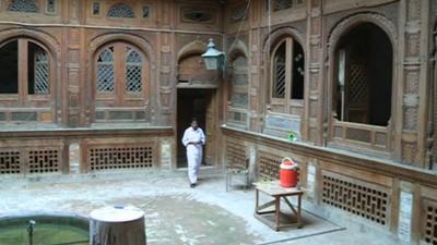 Courtyard of the historic house in Peshawar