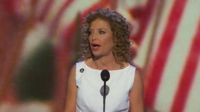 Debbie Wasserman Schultz opens the Democratic National Convention in Charlotte, North Carolina