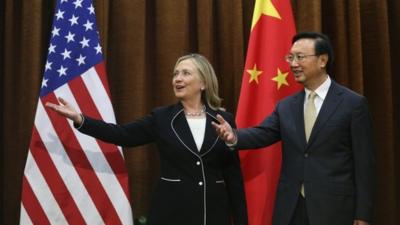 Hillary Clinton and Yang Jiechi