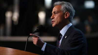 Rahm Emanuel at the Democratic convention, 4 Sep